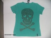 BLUSA VERDE VISCOLYCRA CAVEIRA OURO VELHO